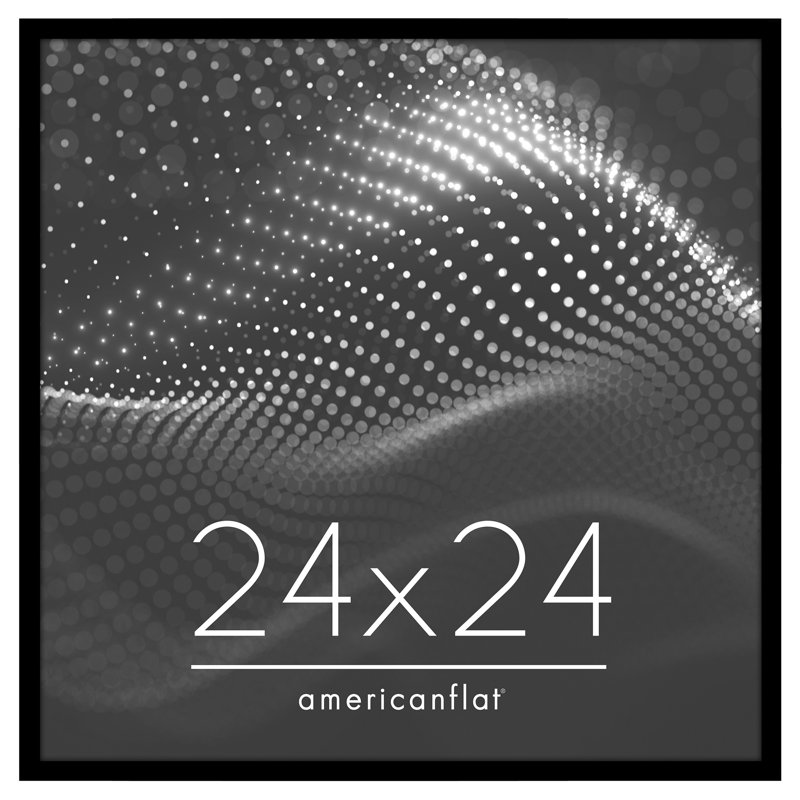 Cadre photo Americanflat - Cadre pour affiche à bordure mince avec plexiglas, Black, 24" x 24"