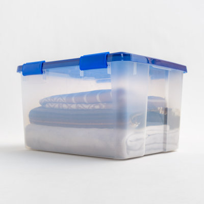 IRIS Weatherproof Clear Plastic Storage Tote