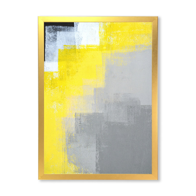 Abstrait, univers - peinture, H 20 po x l 12 po, Cadre photo doré
