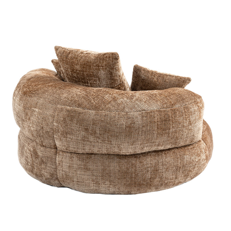 Mason Chenille Bean Bag Lounger, Coffee