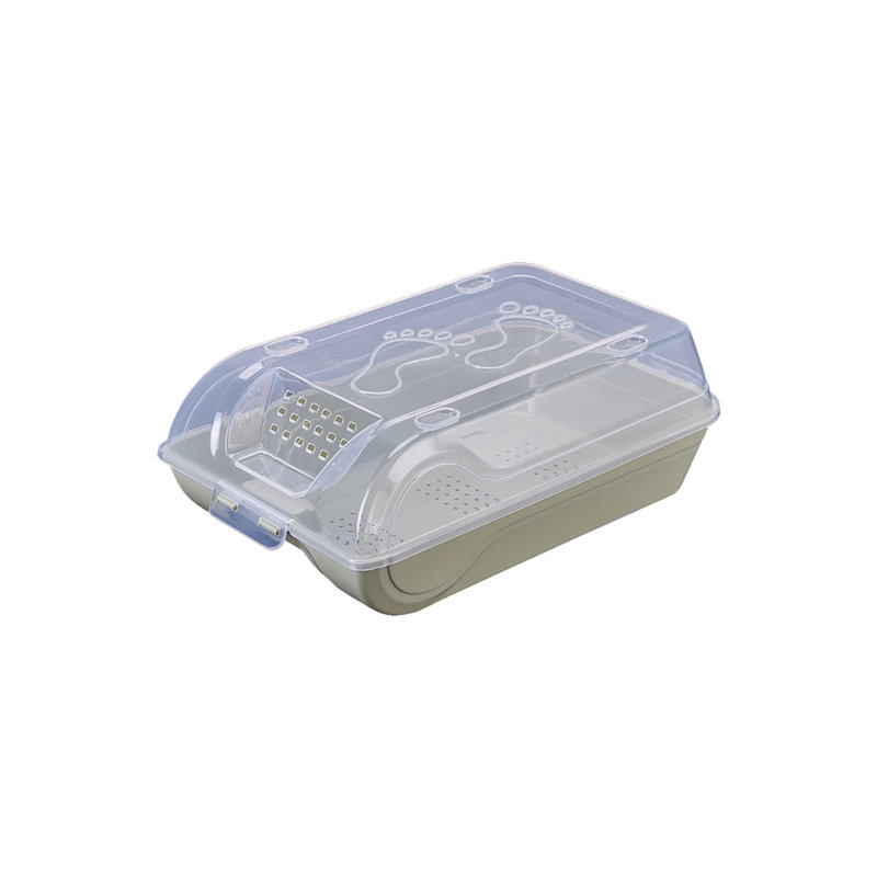 Household Plastic Transparent Shoe Box  Breathable Shoe Organizer Stackable Men's And Women's Shoe Storage Box