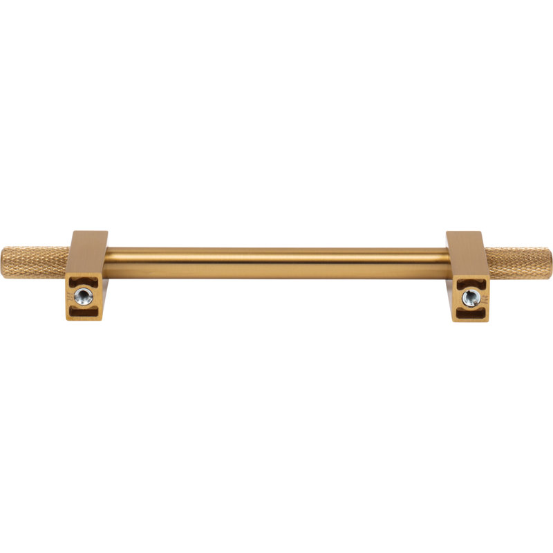 Larkin 4 Knurled Ends Bar Pull, Satin Bronze, 3 3/4"