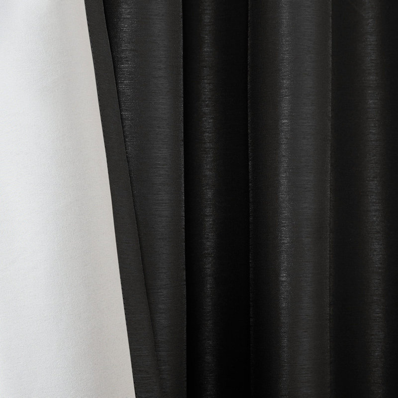 Rideau occultant Twist Tab, Noir, L 50,05 po x L 95,05 po