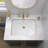18 In. L Rectangular Bathroom Sink In White Ceramic Undermount Vessel Sink With Overflow Undercounter Single Basin
