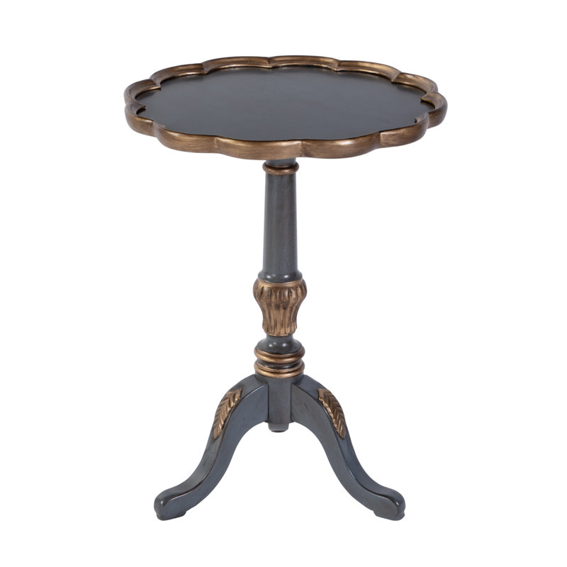 Dansby Pedestal Side Table, Pastel Blue