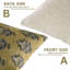 Coussin décoratif en lin vert pour canapé, chambre à coucher et canapé Fabormine Boho - 14 x 20 po-1295583421-1295583418-1295583419