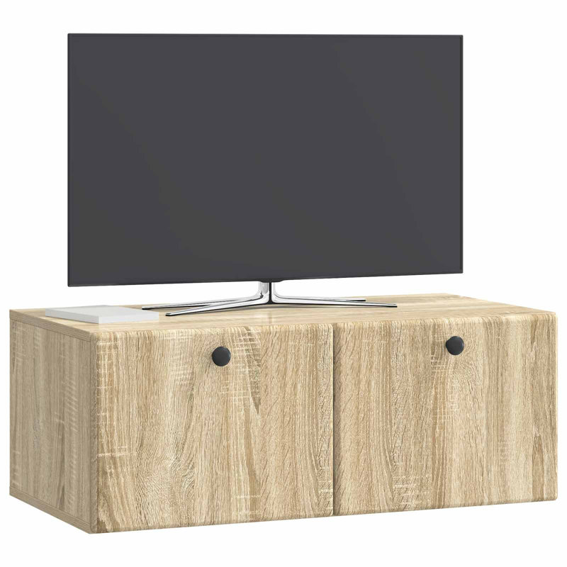 Unfinished TV Stand, 30cm H x 78.5cm L x 41cm W, Sonoma Oak