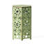 Table d'appoint en fer 12 po avec motif, 10,5 po x 18,5 po, pour patio 12 po, style ajouré, 4,13 lb-2040144935