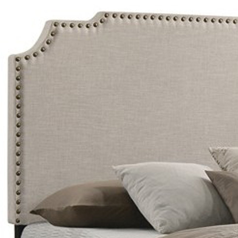 Arsula Upholstered Standard Bed, King, Beige