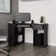 Bureau d'ordinateur d'angle en W avec tiroir et tablette Wenge