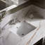 Lavabo de salle de bain rectangulaire encastré en métal avec trop-plein Iron Plains-13237550