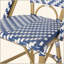 Tabouret de bar d'extérieur français en rotin de 29,5 po avec structure en aluminium et finition bambou (ensemble de 2)-121062000