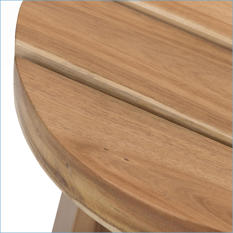 Table basse 16 po x 16 po en acacia massif pour le salon Peu encombrant
