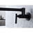 Wall Mount Kitchen Pot Filler Faucet, Matte Black Finish, Brass Build, 360 Rotation And Folding, Double Handles For Precise Water Flow Drip- Operation, Surface Treated Corrosion Mounted Brass, &-1180200871