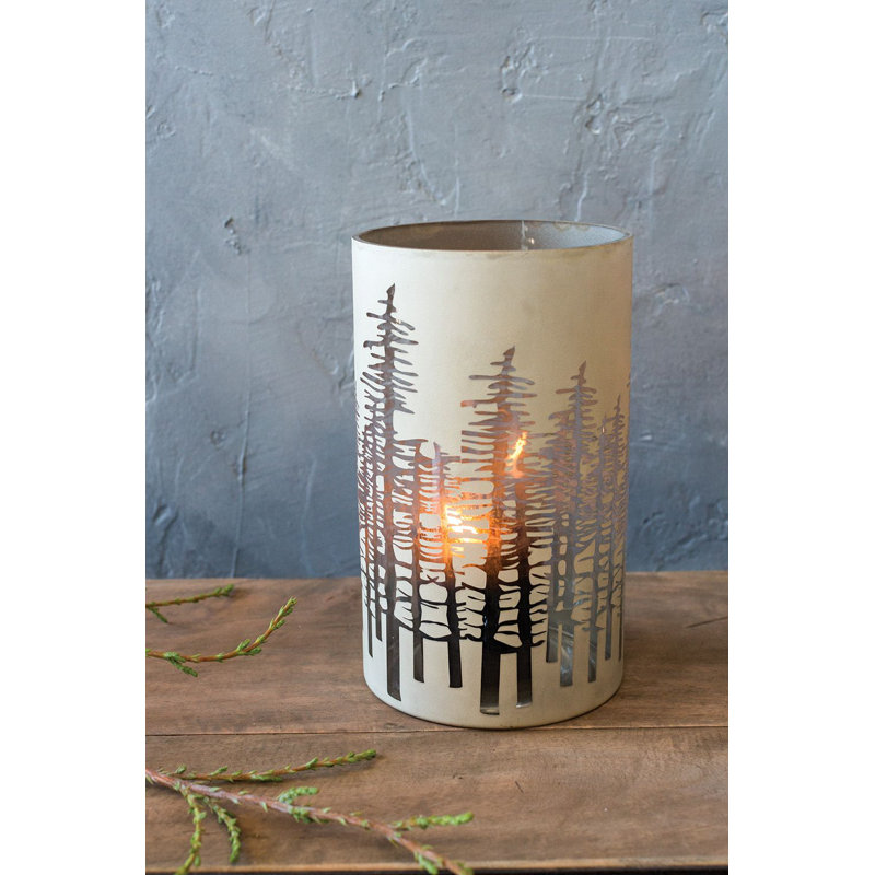 Porte-votive de table en verre, H 10 po x l 6 po x P 6 po