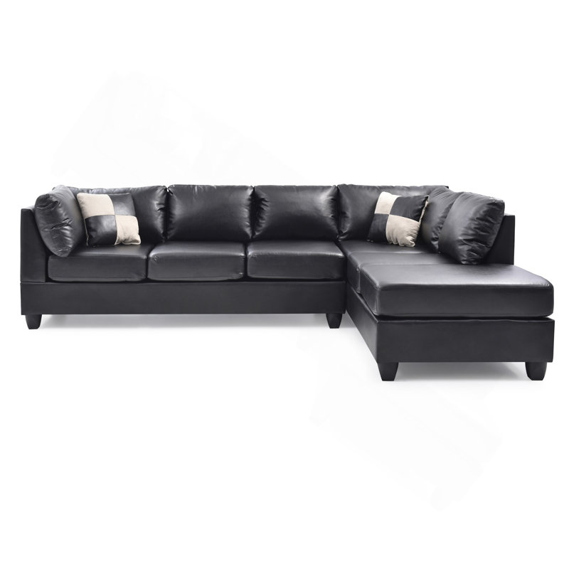 Malone Sectional ( 3 Boxes) , BLACK
