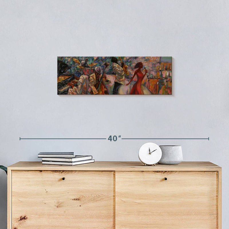 Jazz Lounge sur toile, H 8 po x l 24 po x P 1 po