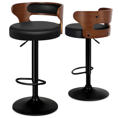 Reppert Swivel Upholstered Adjustable Height Counter Stool