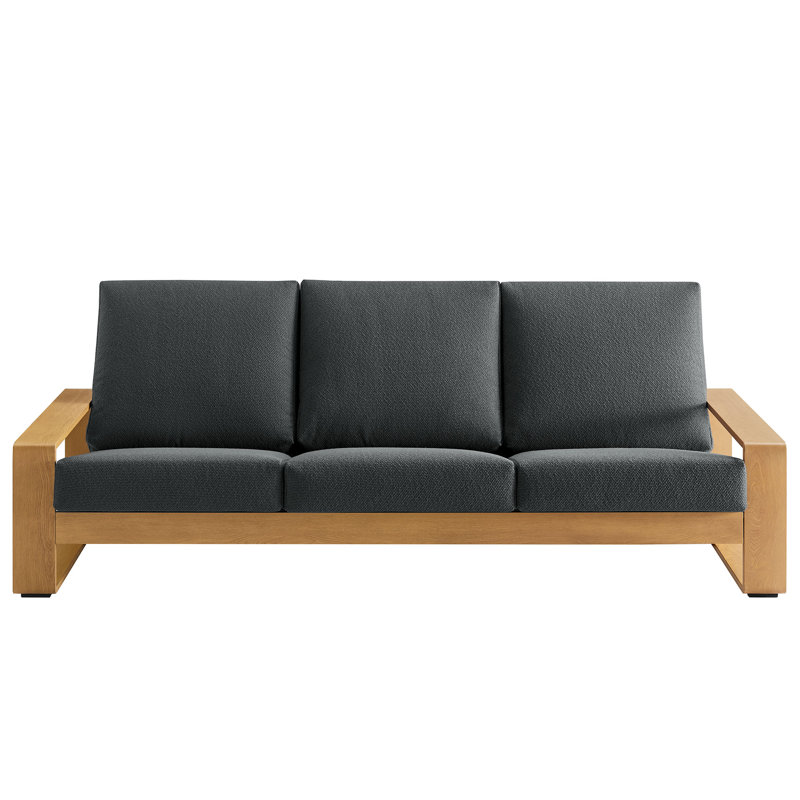 Canapé d'extérieur Lirienne, Naturel, Gris anthracite