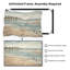 Très grand art mural imprimé sur toile - Décoration de salle de bain bord de mer Beige Sandy Beach - "Assemblage requis (cadre non fini)"-130842529