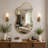 Asymmetrical Wall Mirror 26x46 Inch, Irregular Metal Framed Bathroom Vanity Mirror for Living Room, Bedroom & Entryway, Modern Decorative Mirror, Gold-1378500638-1378500624