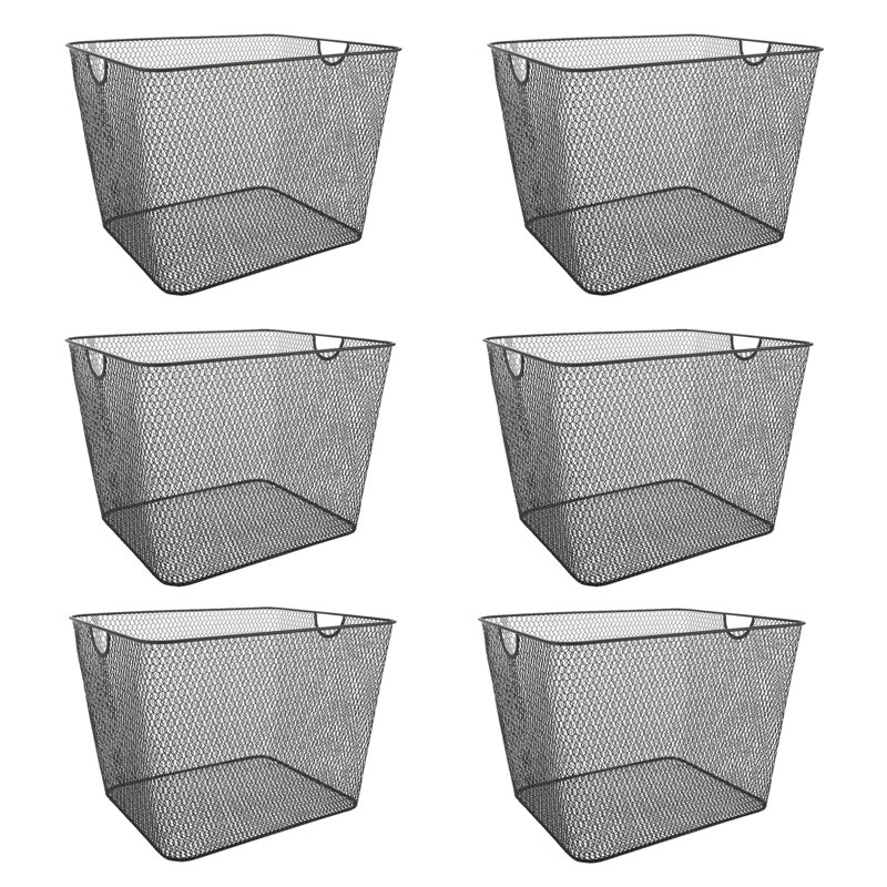 Rebrilliant Decorative Bin, 10.8" H x 15" W x 12" D, Black