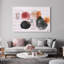 "Colourful Harmony II", Colourful Abstract Rendered on Silver Shagreen Wrapped Canvas Wall Art