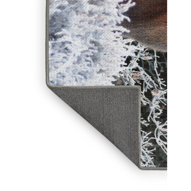 Tapis brun Deer, Rectangle 2 pi x 3 pi