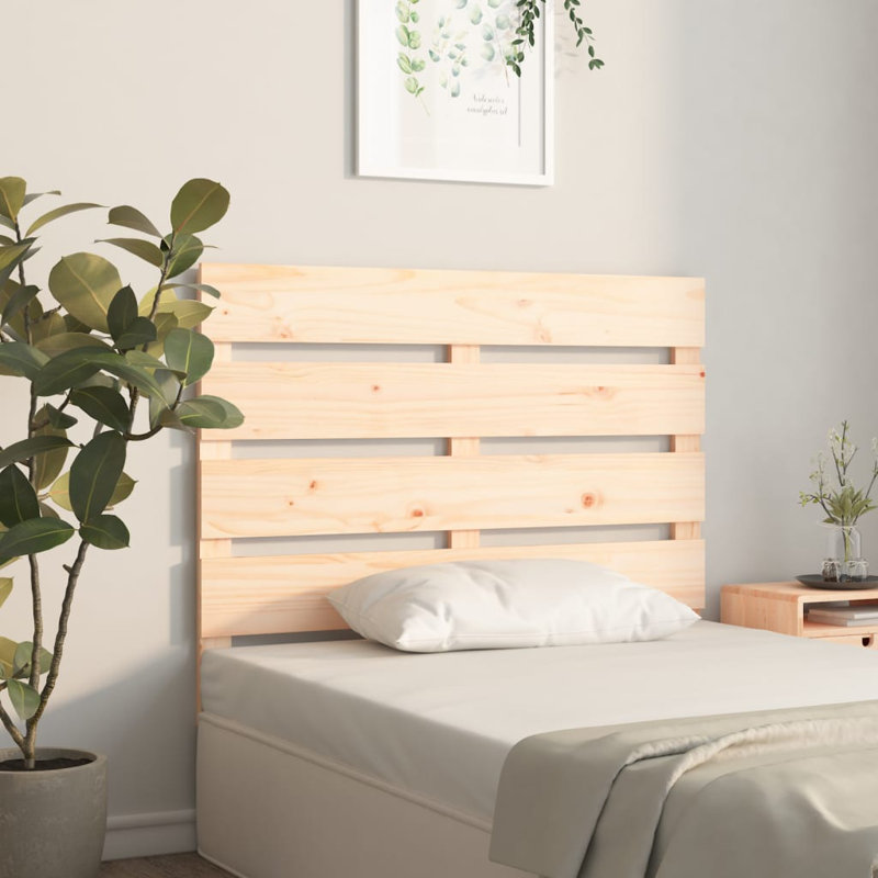 Santini Solid Wood Headboard, Brown, 90 x 80 cm