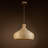 Allmon 1 - Light Modern Natural Dome Pendant Light With Wood Accent in Brass Finish Natural Light for Nook and Bedroom