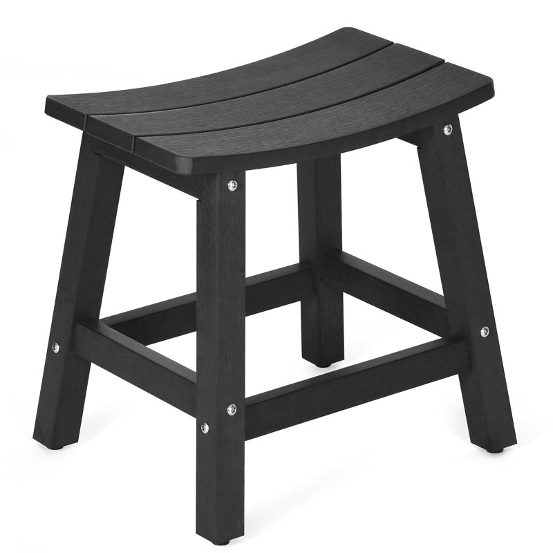 Makira 17.3'' W Manufactured Wood Shower Bench, Black