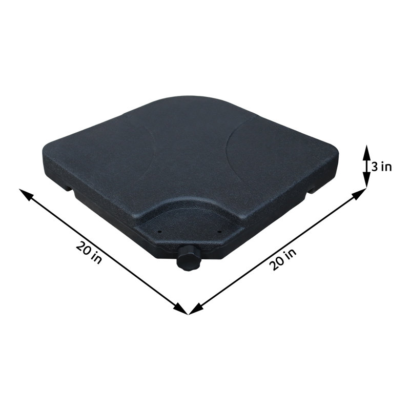 Base de parasol en porte-à-faux autoportante remplaçable à l'eau de 180 lb Westbrooks