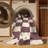 Machine Washable Checkered Beige Area Rug-757489701
