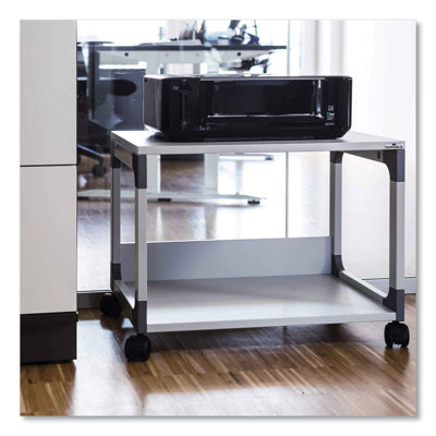 Durable  System 48 Multi-Function Trolley, Metal, 2 Shelves, 23.6 X 18.7 X 17, Beech