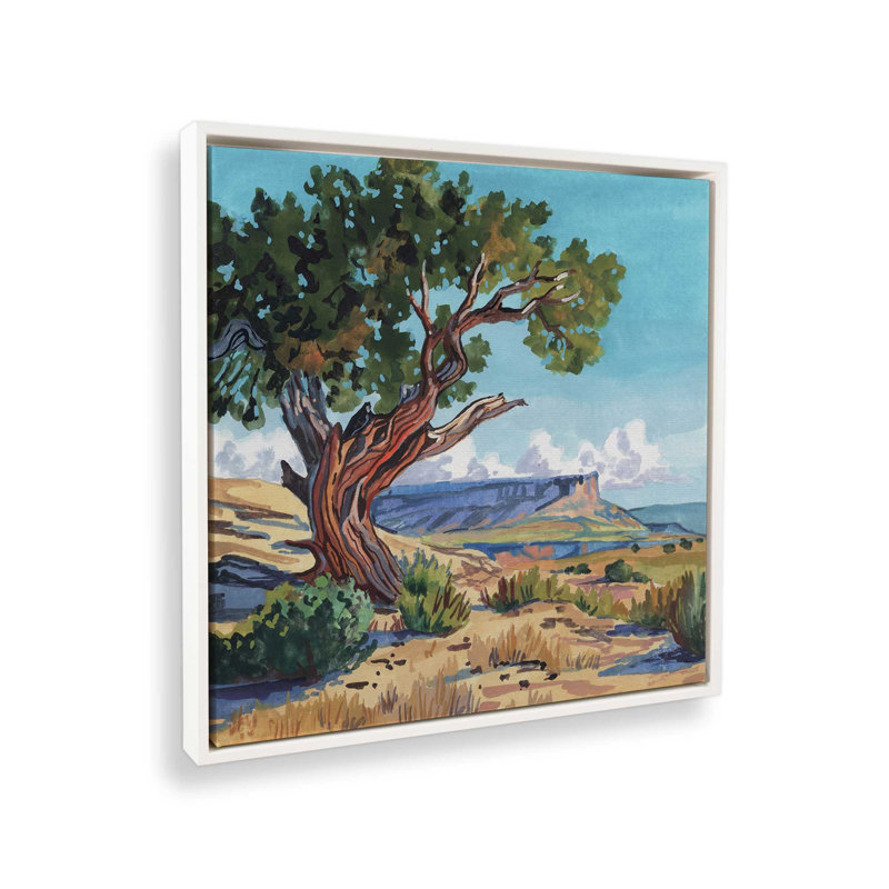 «The Wind Shapes The Tree» par Kate Jarvik Birch, reproduction d'art, 12 W x 12 H, Blanc, Toile avec cadre