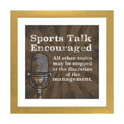 «Sports Talk I» par Tara Reed - reproduction d'art textuel