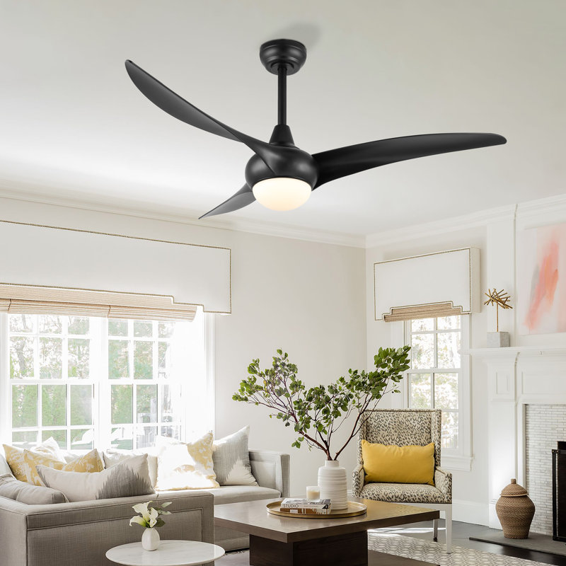 Coleigh 52'' Ceiling Fan with LED Lights, Black