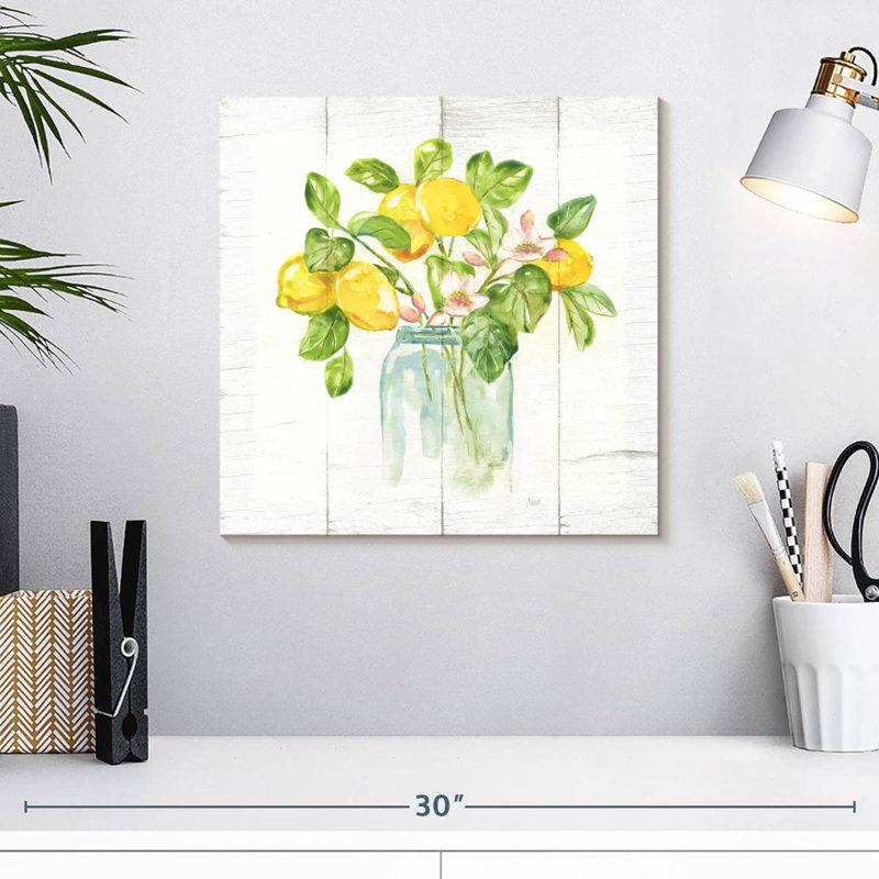 Yarlin Lemon Branches I, 16" H x 16" W