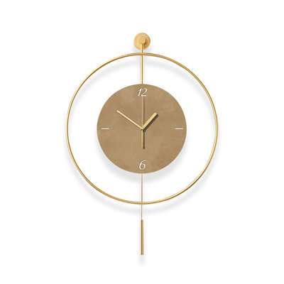 Gold Round Analog Wall Clocks