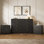 Ensemble de chambre à coucher 3 pièces, commode 8 tiroirs et ensemble de table de chevet 2 pièces