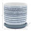 Pot à fleurs en céramique avec soucoupe Sagebrook Home - Rehaussez la verdure de votre maison-244945668-244945671