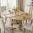 43"-59" Extendable Round Dining Table For 4-8, Natural Rattan Oval Dining Table With Removable Leaf, Lower Storage Shelf, For Dining & Kitchen Spaces-1287150544