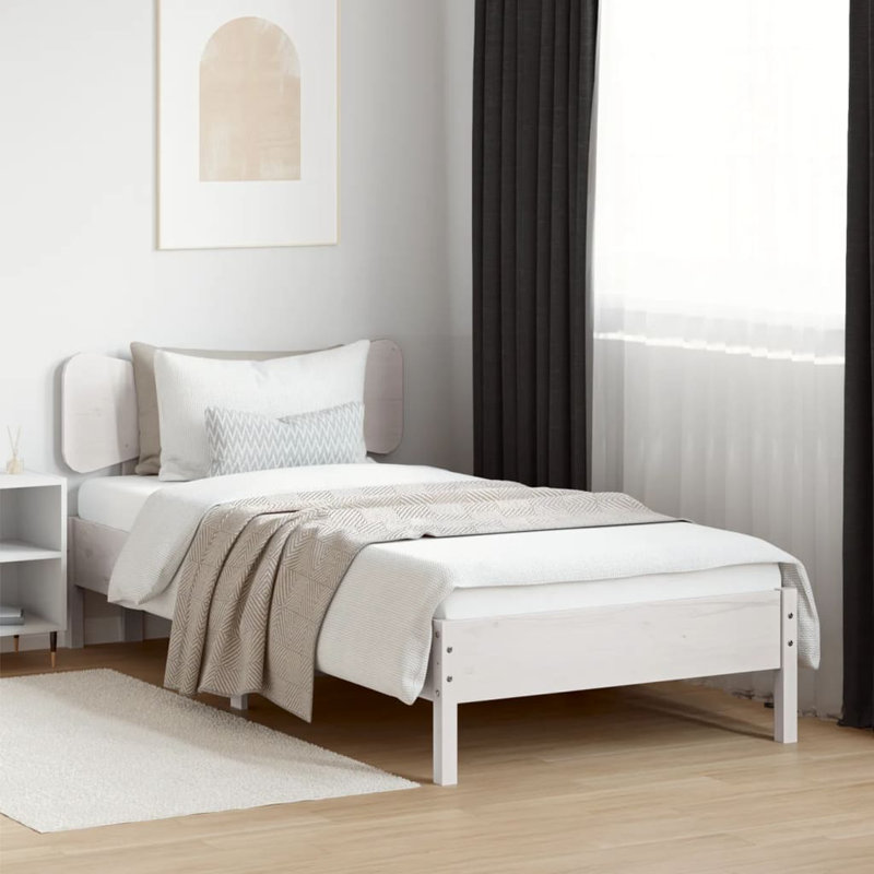Meleka Solid Wood Panel Headboard, Single - 90 x 190 cm, White