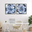 Ensemble de 2 giclées encadrées Blue Glass Blossoms, design par June Erica Vess-117121092-117121093