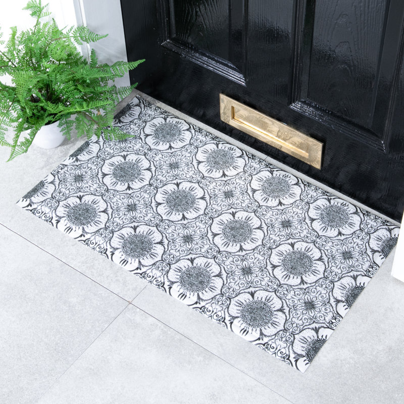 Moaaz Non-Slip Floral Doormat