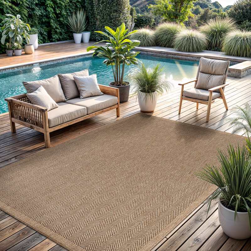 Easy Jute Indoor Area Rug, Rectangle 6' x 9'