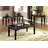 Traditional Espresso Solid wood 3pc Tables Set 1x Coffee Table and 2x End Tables Faux Marble Top