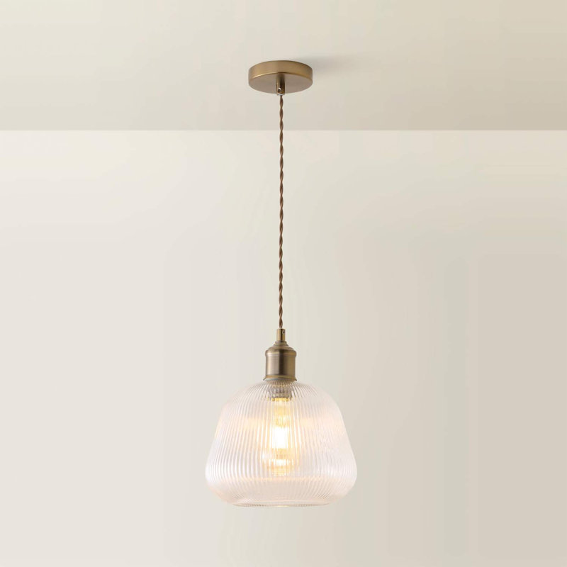 1 - Light Pendant, Brushed Brass