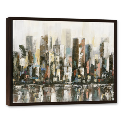 Paysage urbain réfléchissant - Peinture