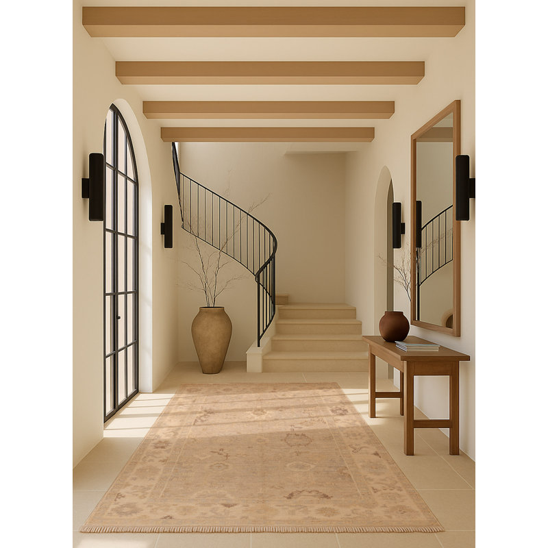 Tapis gris Kavya Oushak 5 pi 10 po x 9 pi 1 po